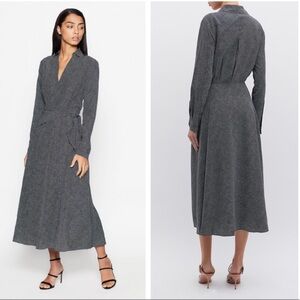 Equipment Vivienne Faux Wrap Midi Dress Sz 0 NWT